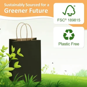 Wholesale Kraft Paper Bag Black Gift Shopping Paper Bag With Logo For Clothing Custom Packaging Bag - Kraft Paper Bags4