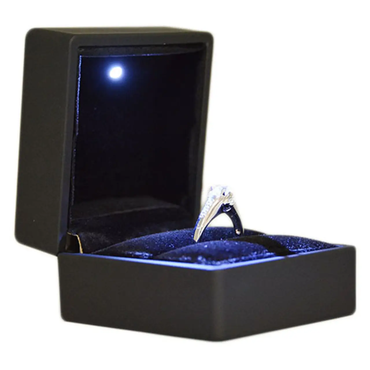 Richpack Lighted Ring Boxes with LED Illumination | Elegant Light-Up Ring Boxes for Gifting & Display Bulk Price for Retailers and Distributors - LED jewelry box 036