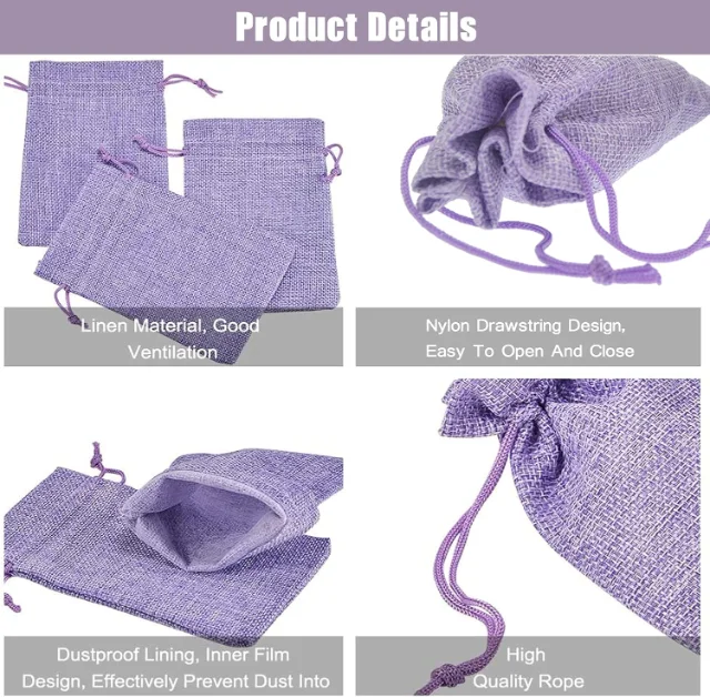 Delicate Linen Jewelry Pouches with Eco-Friendly Designs | Ideal Green Packaging for Jewelry Retailers Focused on Sustainable Branding - Linen jewelry pouches with eco friendly designs4