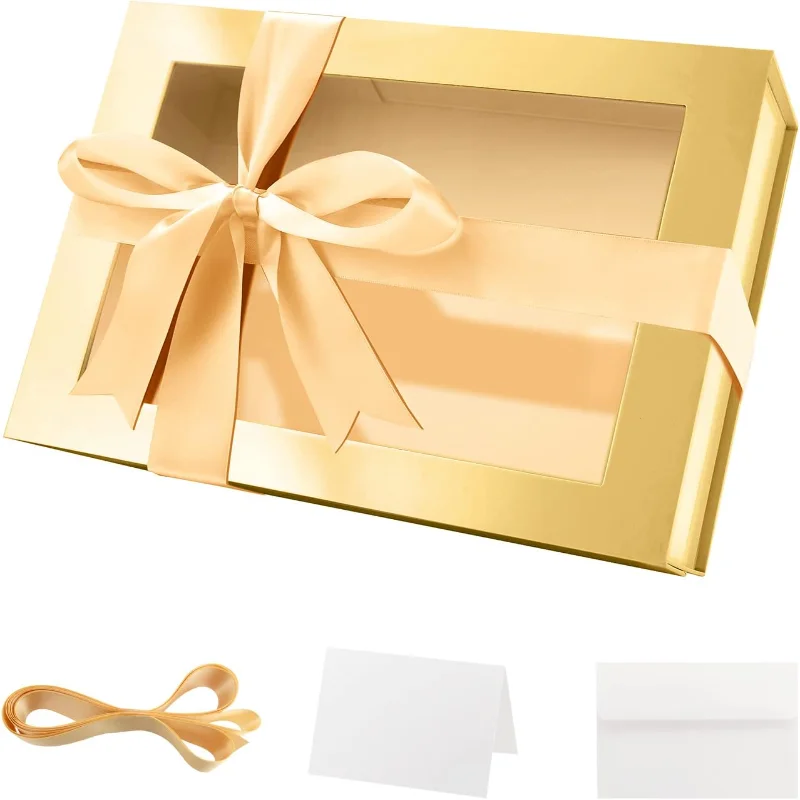 Luxury Champagne Gift Boxes with Windows | Large Champagne Gift Box with Magnetic Lids for Retailers, Events, and Corporate Gifting - Luxury Champagne Gift Boxes with Windows