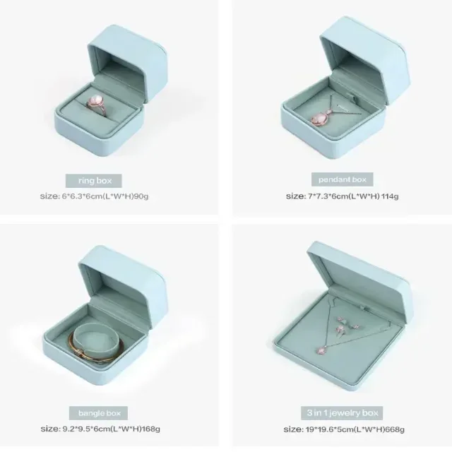 Customized Bracelet Gift Boxes with Inserts | Elegant Packaging for Jewelry | Perfect for Retail and Gifting - PU leather jewelry case 092