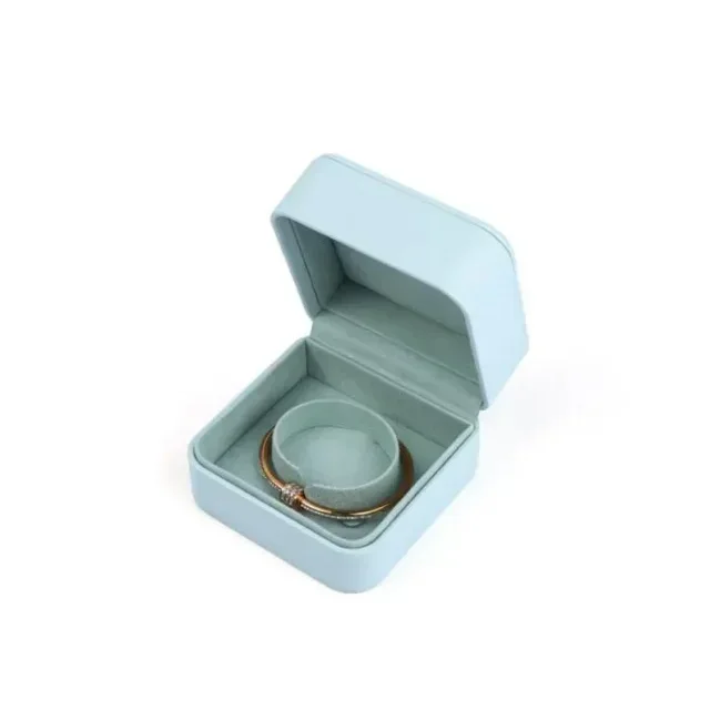 Customized Bracelet Gift Boxes with Inserts | Elegant Packaging for Jewelry | Perfect for Retail and Gifting - PU leather jewelry case 094