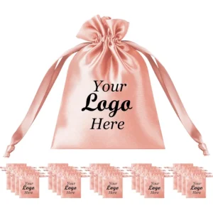 Personalized and Stylish Printed Silk Pouches with Custom Logos | Premium Branding Solutions for Jewelry Retailers Seeking Unique and Branded Packaging - Printed silk pouches with custom logos