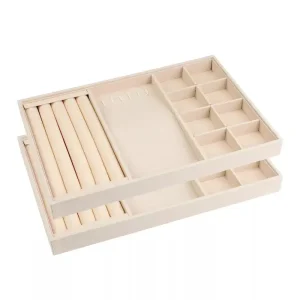 Space-Saving Stackable Drawer Jewelry Trays for Wholesale | Efficient, Customizable Solutions for Large-Scale Jewelry Storage and Display Needs - Unique Cheap Stackable Velvet 275