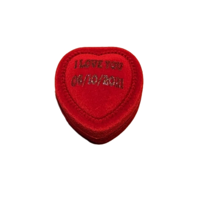 Velvet Ring Boxes with Personalized Name Engravings | Customized Gift Options for Special Moments With Logo Printing Engraving Options - Velvet Ring Boxes5