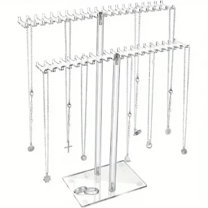 Flexible and Versatile Adjustable Acrylic Necklace Displays for Various Lengths | Customizable Solutions for Jewelry Retailers Needing Multi-Length Display - “adjustable acrylic necklace displays for various lengths”