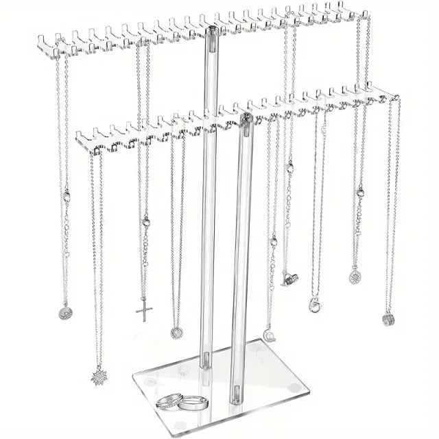 Flexible and Versatile Adjustable Acrylic Necklace Displays for Various Lengths | Customizable Solutions for Jewelry Retailers Needing Multi-Length Display - “adjustable acrylic necklace displays for various lengths”