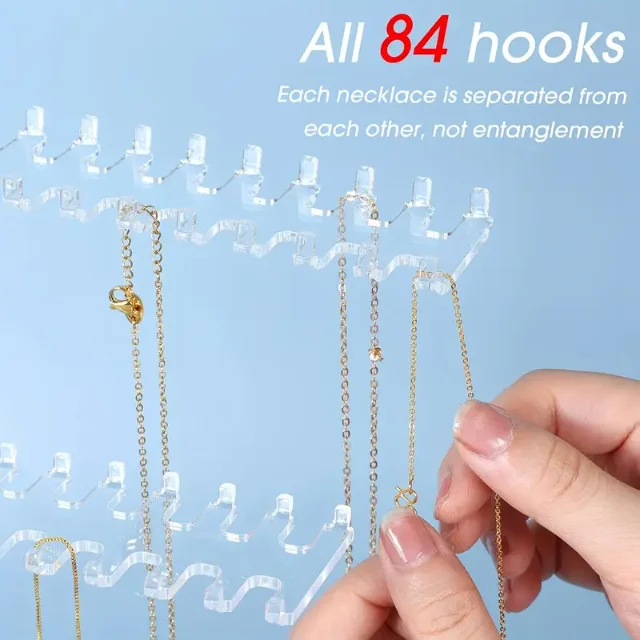 Flexible and Versatile Adjustable Acrylic Necklace Displays for Various Lengths | Customizable Solutions for Jewelry Retailers Needing Multi-Length Display - “adjustable acrylic necklace displays for various lengths”2