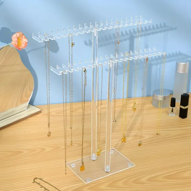 Flexible and Versatile Adjustable Acrylic Necklace Displays for Various Lengths | Customizable Solutions for Jewelry Retailers Needing Multi-Length Display - “adjustable acrylic necklace displays for various lengths”5