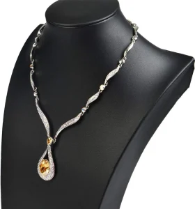 Richpack Sleek and Sturdy Black Jewelry Stand for Displaying Necklaces and Earrings | Elegant Black Necklace Holder for Retail and Personal Use - black jewelry stand (2)