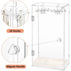 Elegant and Minimalist Clear Acrylic Necklace Stands | Premium Jewelry Display Solutions for Boutique Stores Needing Transparent and Modern Product Showcases - clear acrylic necklace stands2