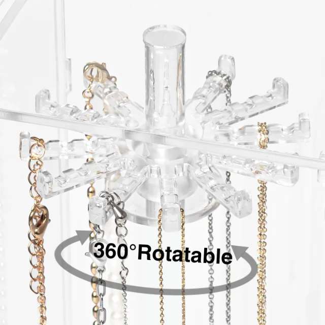 Elegant and Minimalist Clear Acrylic Necklace Stands | Premium Jewelry Display Solutions for Boutique Stores Needing Transparent and Modern Product Showcases - clear acrylic necklace stands3
