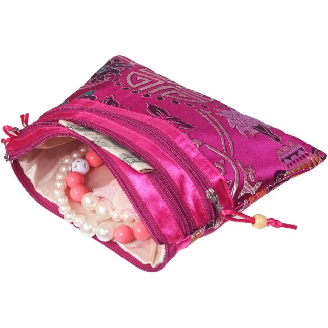 Soft and Protective Drawstring Silk Pouches for Delicate Jewelry Items | Luxurious Storage Solutions for Jewelry Merchants Requiring Gentle Jewelry Protection - “customizable silk pouches with luxurious finishes”2