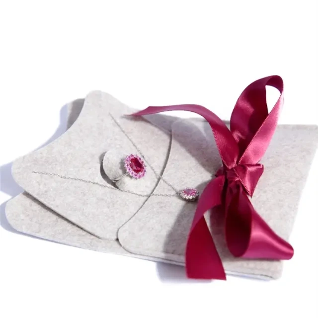 Upscale Luxury Velvet Pouches for Rings and Earrings | Premium Packaging Solutions for Jewelers Seeking Elegant and Protective Storage - felt jewelry bag 310 to be packed