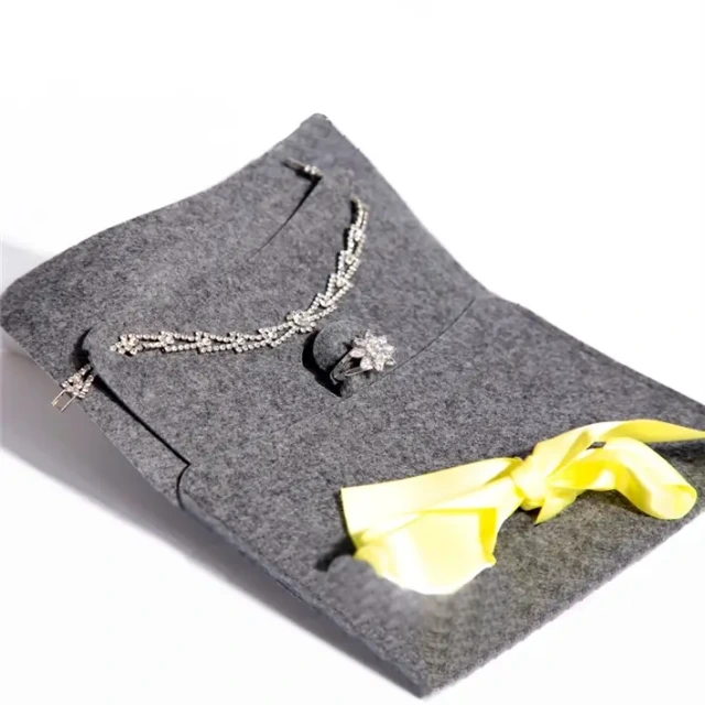 Upscale Luxury Velvet Pouches for Rings and Earrings | Premium Packaging Solutions for Jewelers Seeking Elegant and Protective Storage - felt jewelry bag 311 to be packed