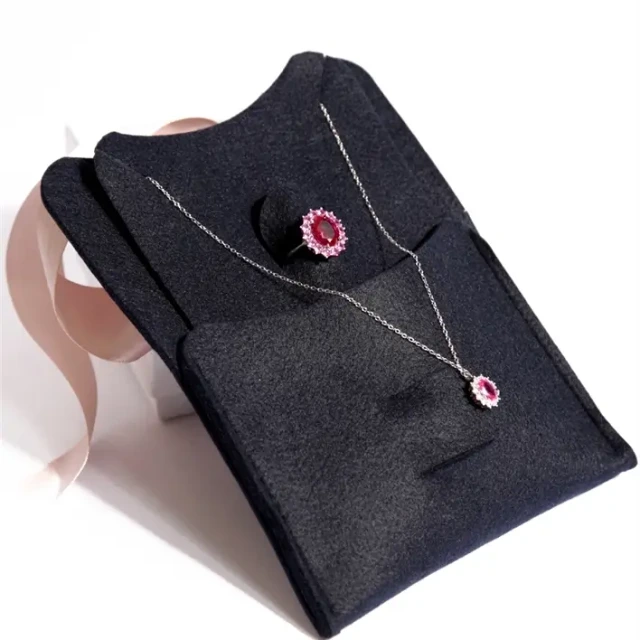 Upscale Luxury Velvet Pouches for Rings and Earrings | Premium Packaging Solutions for Jewelers Seeking Elegant and Protective Storage - felt jewelry bag 312 to be packed