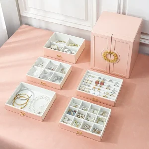 Stackable Jewelry Storage Boxes for Small Apartments | Space-Saving Solutions for Organized Living Bulk Order Options for Retail - jewelry box 073