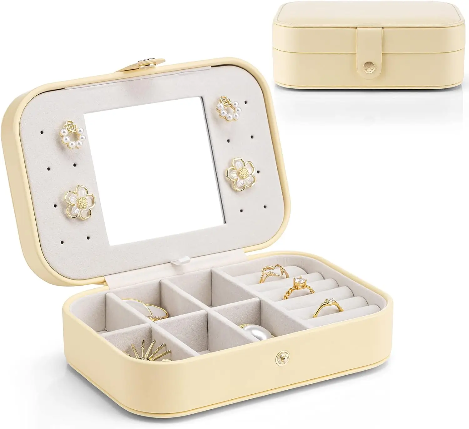 Custom Earring Storage Boxes for Travel | Durable and Stylish Solutions for Jewelry on the Go with Trade Pricing Richpack Manufacturer Direct - jewelry box 090 PU leather