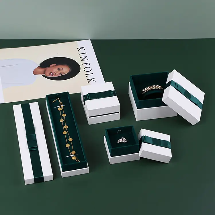 Sophisticated Custom Rigid Gift Boxes with Velvet Lining for Luxury Goods | Tailored Packaging for Jewelers Needing Elegant and High-Quality Storage - jewelry box 108