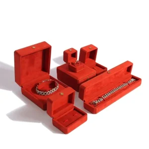 Elegant Red Jewelry Boxes for Women | Premium Velvet Jewelry Box in Red Richpack Stylish and Bold Packaging for Precious Keepsakes - jewelry case 153