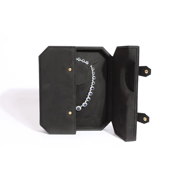 Sleek Black Jewelry Boxes | Modern Black Jewelry Gift Boxes and Organizers for Luxury Storage Solutions Personalized Packaging from Richpack - jewelry case 262