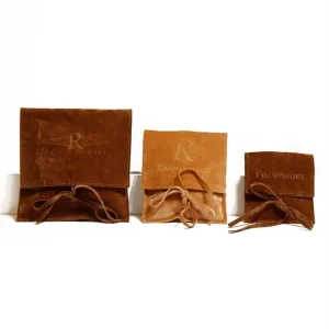 Customizable Personalized Velvet Pouches with Monograms | Bespoke Packaging Solutions for Jewelry Merchants Needing Branded and Unique Presentation - jewelry pouch 048 to be packed