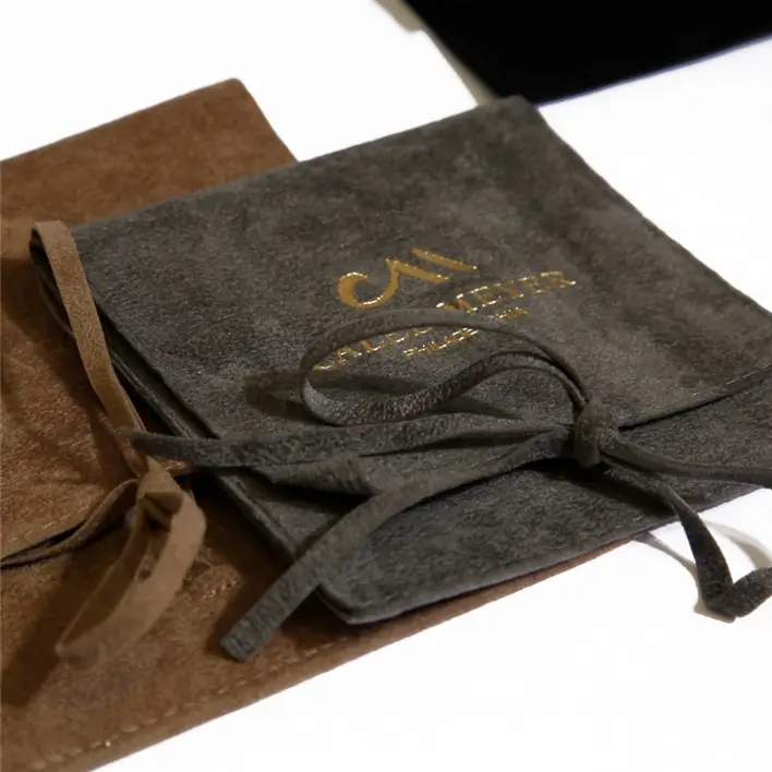 Customizable Personalized Velvet Pouches with Monograms | Bespoke Packaging Solutions for Jewelry Merchants Needing Branded and Unique Presentation - jewelry pouch 050 to be packed