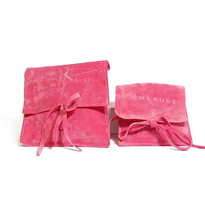 Customizable Personalized Velvet Pouches with Monograms | Bespoke Packaging Solutions for Jewelry Merchants Needing Branded and Unique Presentation - jewelry pouch 051 to be packed