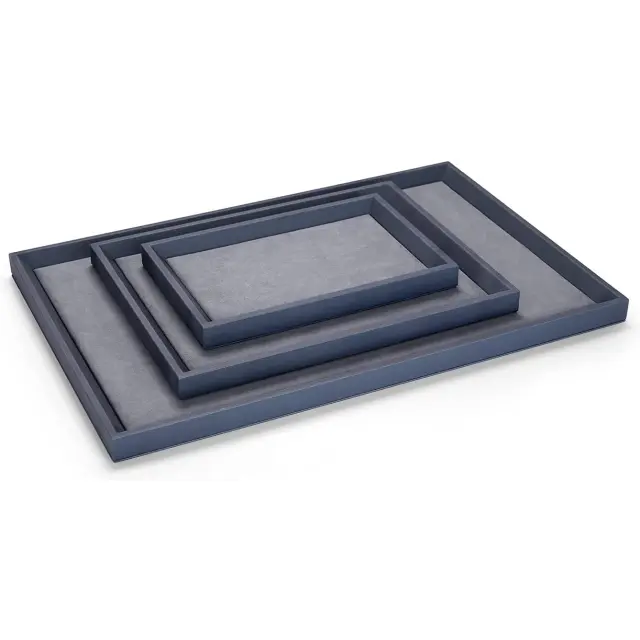 מגש תכשיטי טבעת יוקרתי לארגון ותצוגה של הטבעות הנצחיות שלך - מגשי טבעות מותאמים אישית ומארגני מגשי טבעות - מגש תכשיטי עור 2