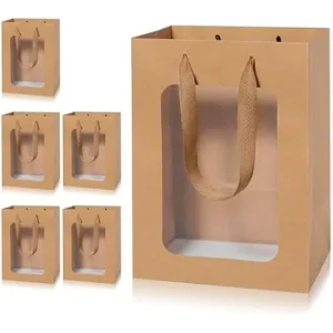 Eco-Friendly Green Paper Bags with Window for Elegant Display - Enhance Product Presentation with Customizable Solutions by Richpack - paper bags with window (5)