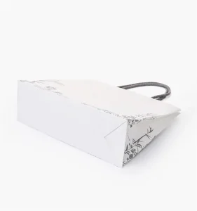Sacs en papier blanc durables Richpack pour les achats et les emballages cadeaux | Sacs de courses blancs élégants et sacs en papier noir polyvalents pour une utilisation au détail - sacs en papier blanc (1)
