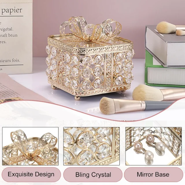 Opulent and Eye-Catching Premium Jewelry Boxes with Crystal Embellishments | Ideal for Jewelry Brands Aiming to Showcase Luxury and Elegance in Every Detail - “premium jewelry boxes with crystal embellishments”2