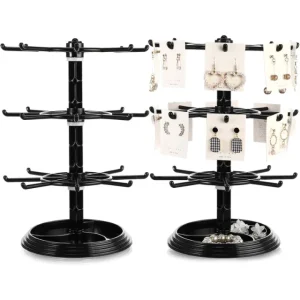 Eye-Catching Rotating Earring Displays with LED Lighting | Perfect for Jewelry Merchants Needing Dynamic and Modern Jewelry Showcases - “rotating earring displays with LED lighting”