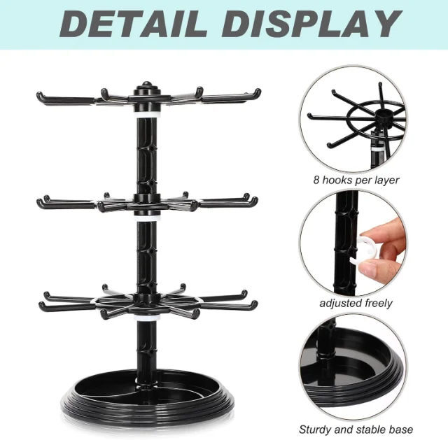 Eye-Catching Rotating Earring Displays with LED Lighting | Perfect for Jewelry Merchants Needing Dynamic and Modern Jewelry Showcases - “rotating earring displays with LED lighting”4