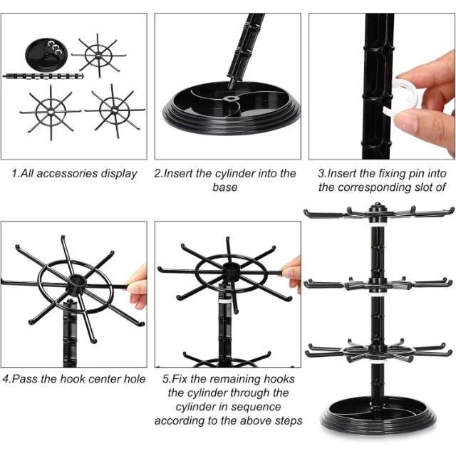 Eye-Catching Rotating Earring Displays with LED Lighting | Perfect for Jewelry Merchants Needing Dynamic and Modern Jewelry Showcases - “rotating earring displays with LED lighting”5