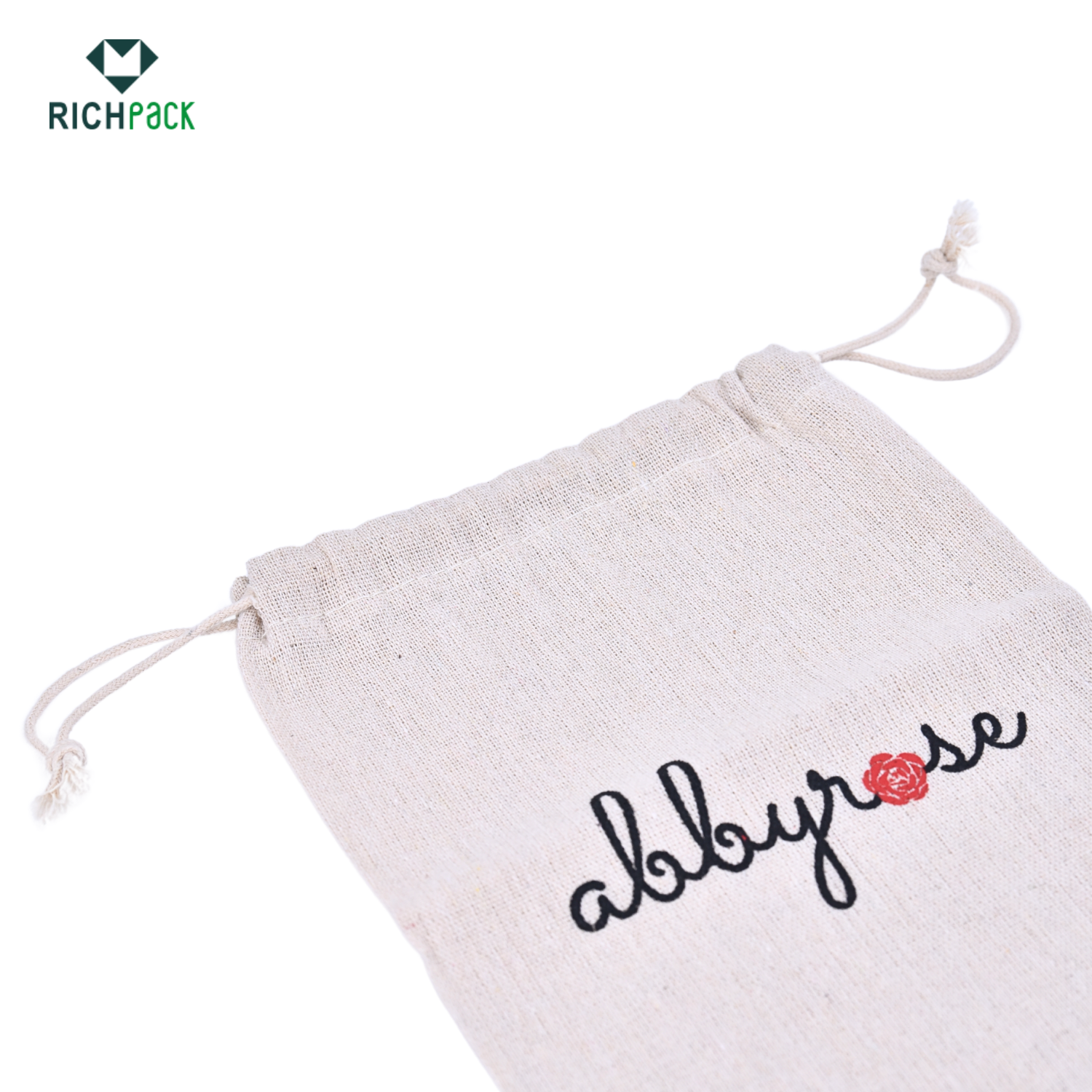 Custom-Printed Fabric Pouches for Branding | Tailored Packaging Solutions for Jewelry Merchants Needing Unique and Branded Presentation - small cotton jewlery pouches with custom logo printing 003