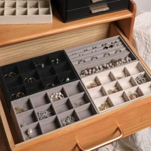 Protective Velvet-Lined Drawer Organizers for Rings and Bracelets | Tailored Storage Solutions for Jewelry Retailers Needing High-End Presentation - “velvet lined drawer organizers for rings and bracelets”
