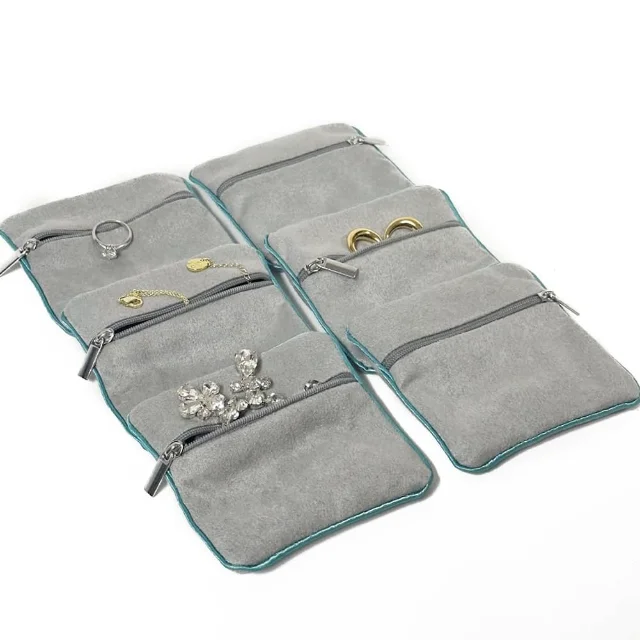 Delicate Linen Jewelry Pouches with Eco-Friendly Designs | Ideal Green Packaging for Jewelry Retailers Focused on Sustainable Branding - “velvet travel jewelry pouches with secure zippers”