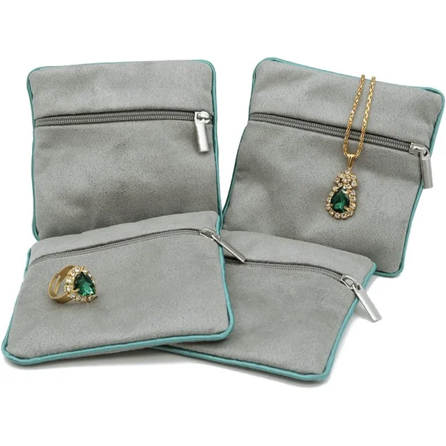 Delicate Linen Jewelry Pouches with Eco-Friendly Designs | Ideal Green Packaging for Jewelry Retailers Focused on Sustainable Branding - “velvet travel jewelry pouches with secure zippers”2