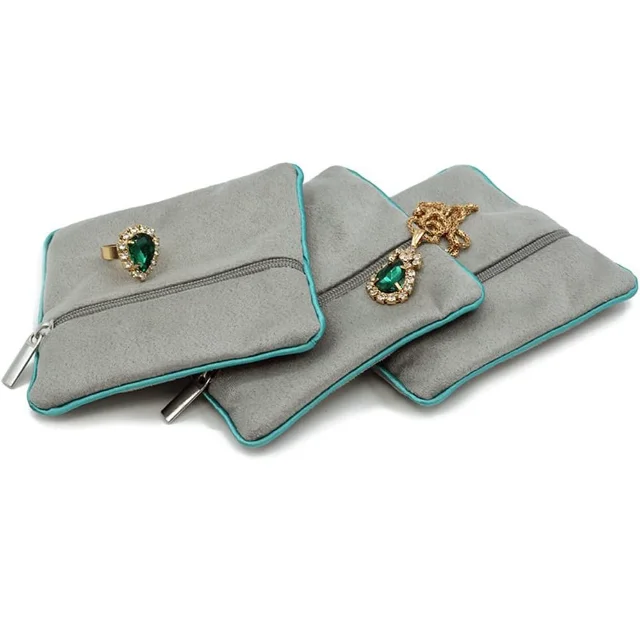 Delicate Linen Jewelry Pouches with Eco-Friendly Designs | Ideal Green Packaging for Jewelry Retailers Focused on Sustainable Branding - “velvet travel jewelry pouches with secure zippers”3