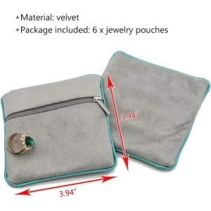 Delicate Linen Jewelry Pouches with Eco-Friendly Designs | Ideal Green Packaging for Jewelry Retailers Focused on Sustainable Branding - “velvet travel jewelry pouches with secure zippers”5