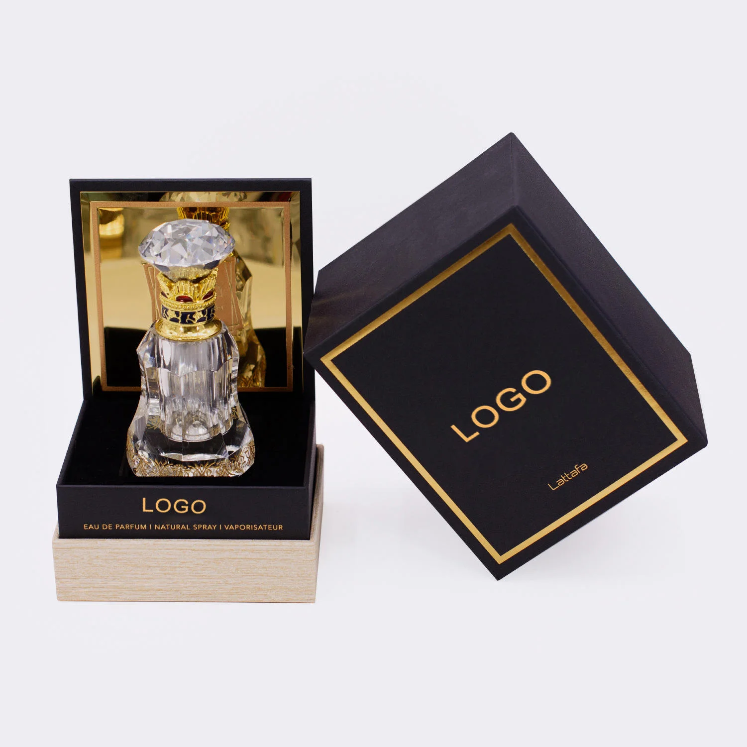 Luxury Perfume Custom Logo Lid And Base Box 50ml 100ml Empty Perfume Box Packaging - 主图 001