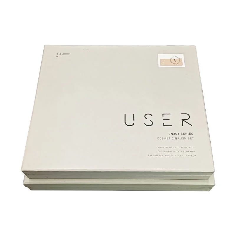 Custom Logo Recyclable Skincare Brush Set Box Packaging Luxury Cosmetic Makeup Gift Packaging Paper - 主图 002