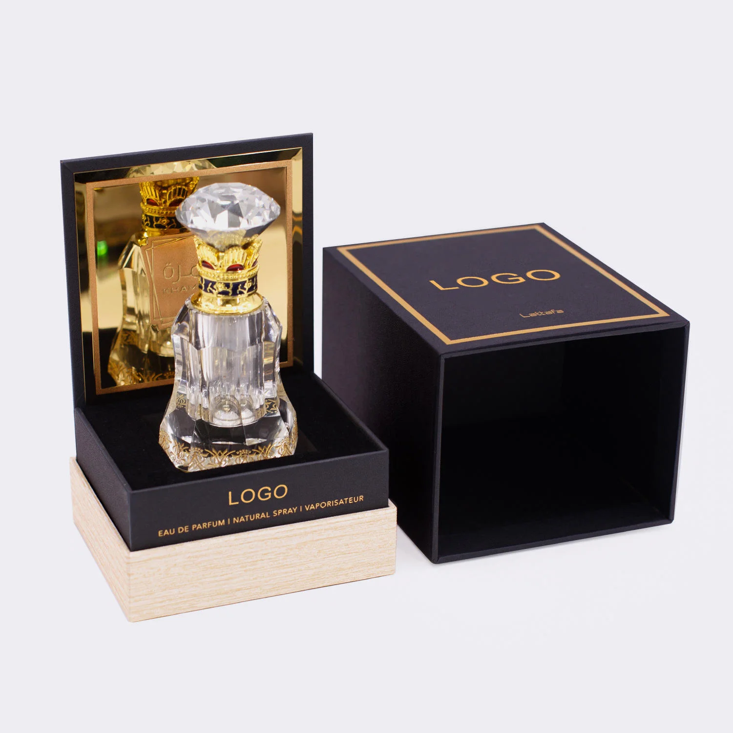 Elegant Personalized Perfume Packaging with Engraved Logos | Crafted for Fragrance Brands Seeking Branded, High-End Packaging with a Personal Touch - 主图 003