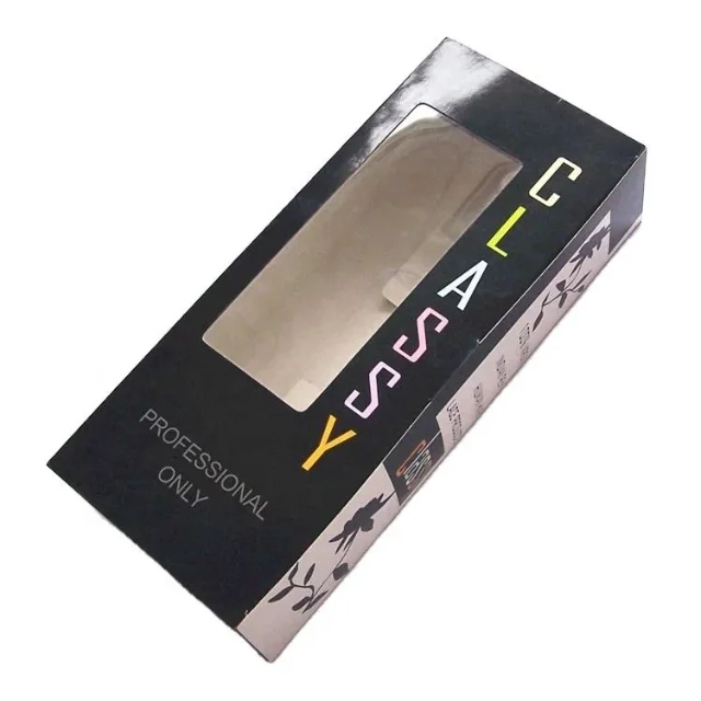 Custom Logo Embossed Black Cardboard Beauty Products Box With Window Pink Art Paper Packag - 主图 006