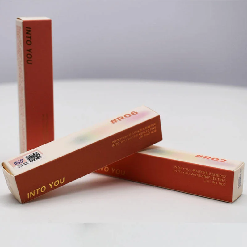 Custom Gold Foil Folding Luxury Card Lipstick Packaging Box Custom - 主图 007