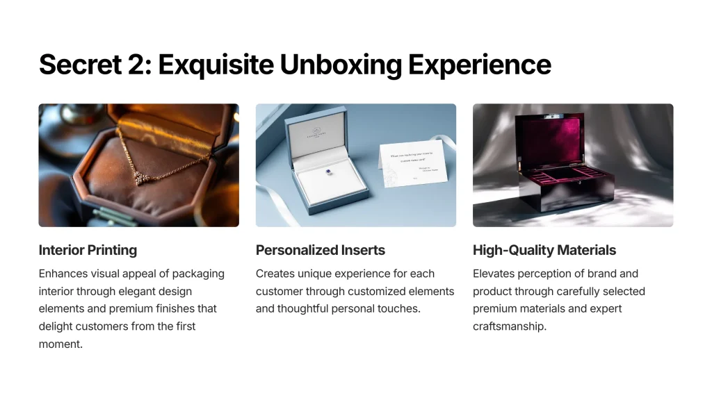 5 Design Secrets of eNewton Jewelry Packaging to Captivate Your Customers - 2 Secret 2 Exquisite Unboxing Experience