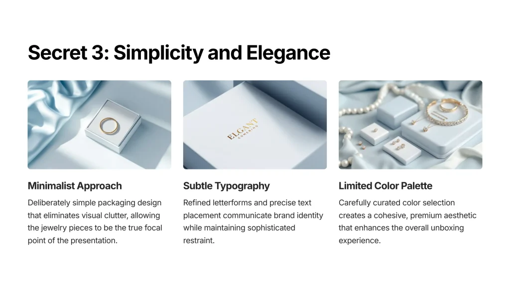 5 Design Secrets of eNewton Jewelry Packaging to Captivate Your Customers - 3 Secret 3 Simplicity and Elegance