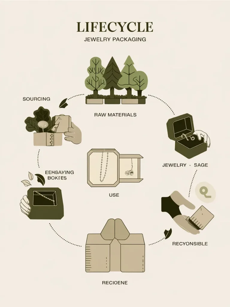 Top 10 FAQs About Sustainable Jewelry Packaging - lifecycle of sustainable jewelry packaging