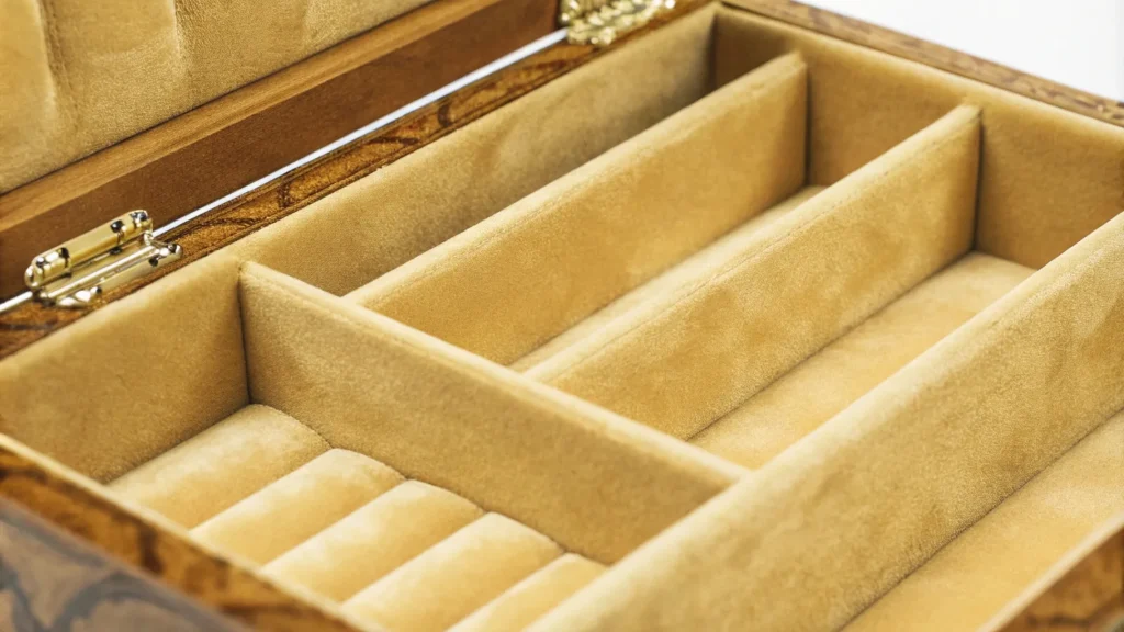 Choosing the Right Hinged Box for Jewellery: A Comprehensive Guide - the base compartment of hinged jewelry box